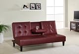 Burgundy Vinyl Full Size Klik-Klak Sofa Bed Sleeper Burgundy Vinyl Full Size Klik-Klak Sofa Bed Sleeper