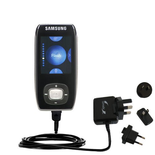 International Wall / AC Charger for the Samsung Yepp YP-T9 4GB - Gomadic Brand w/ TipExchange Technology