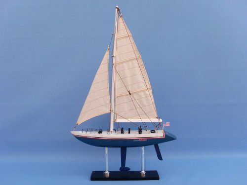 Stars and Stripes 23 Model Sailboat - Already Built Not a Kit - Wooden Sail Boat Replica Model Sailing Yacht America's Cup Racer Nautical Home Beach Wall DÃ©cor or Gift