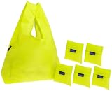 BAGGU Reusable Shopping Tote - 6-Pack,Neon,one size