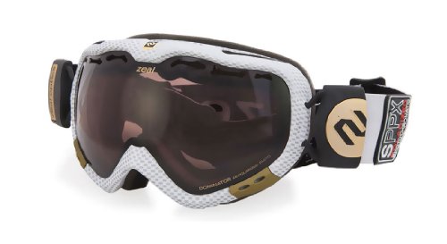 Zeal Optics SPPX Dominator Snow Goggle with Spherical Polarized and Photochromic Lens (Yellow/Rose Brown, Carbon Matt White) On Sale
