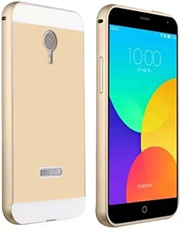 Meizu MX 4 Pro Case, Novana Fashion Metal Frame Slim Bumper Protector Premium Aluminum Thin Luxury Lightweight Shock Proof Skin Housing Case Cover Shell for Meizu MX4 Pro Gold/White