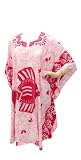 Captivating Fish Printed Plus Size Short Kaftan Caftan Cover Up Valentine Gift