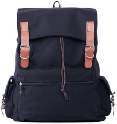 JAM_Closet Black Canvas Backpack School Bag Super Cute 2-4 days US Delivery