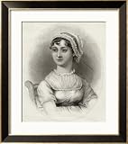 Jane Austen English Novelist Framed Art Poster Print, 25x29