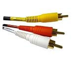 41BugO vzrL. SL160  Composite Stereo Left & Right + Video 3 RCA, red, white, & yellow   6 FT   Connects Composite Video Device such as VCR/DVD to Composite TV
