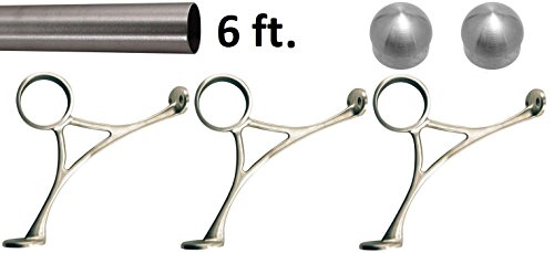 6 Foot Brush Stainless Kit - Combo Brackets