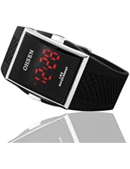 Fafada Mens Womens LED Digital Wrist Watch Watch Rubber Band