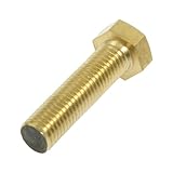 uxcell 六角キャップ スクリュー 　ねじ18mm x 70mm ブラス ファスナー スレッド