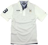 Tommy Hilfiger Mens Custom Fit Polo Shirt White/Navy