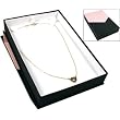 Pink & Black Magnetic Lid Necklace Pendant Gift Box Display