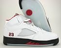Nike Mens AJF 5 Air Jordan Air Force One Fusion White / Varsity Red Shoes