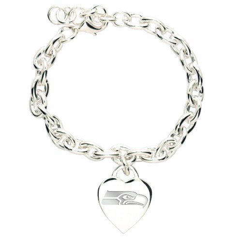 NFL Seattle Seahawks Heart-Charm Bracelet