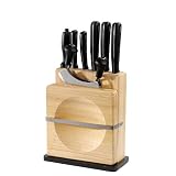 Domoclip - MEN23 - Bloc 5 Couteaux - Planche Bois - Hachoir