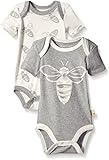 Burt's Bees Baby Unisex Baby Set Of 2 Organic Bee Bodysuits
