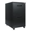 Alera PA542823BL Two-Drawer Mobile Pedestal File, 15-7/8w x 28-1/4h x 23-1/4d, Black