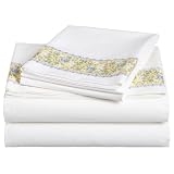 Laura Ashley, Caroline Collection, 100-Percent Cotton Sheet Set, Queen