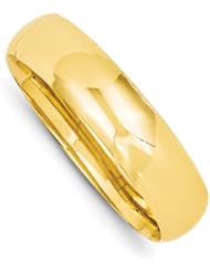 14k Gold 11/16 Oversize High Polished Hinged Bangle Bracelet