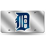 Detroit Tigers Laser Cut Silver License Plate