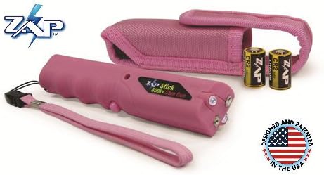 ZAP Stick Pink Stun Gun 800,000 Volts With Flashlight & Premium Holster