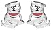 Jo For Girls Silver Ce75 Pink Enamel Cat Stud Earrings