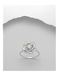 Rose CZ Ring In 92.5 Sterling Silver
