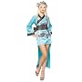 Adult Teal Dragon Lady Costume