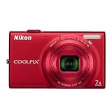 Nikon S6100 Coolpix Digital Camera - Red (16MP, 7x Optical Zoom) 3 inch LCD