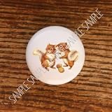 Animals Two-By-Two Squirrels Cute Childrens Drawer Pulls Knobs