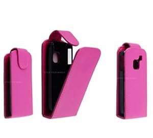 FOR NOKIA C1-01 STYLISH SMOOTH PINK LEATHER FLIP CASE COVER POUCH