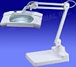 2-in-1 Spring-Arm Magnifier Desk Lamp - Large 5 x 7 Lens - 5 Diopter
