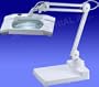 2-in-1 Spring-Arm Magnifier Desk Lamp - Large 7" X 5" Lens - 5 Diopter