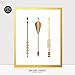 DIGIBUDDHA Three Arrows Gold Foil Print Tribal Aztec Bohemian Boho Chic Decor Metallic Poster Modern Wall Art 8 inches x 10 inches B14