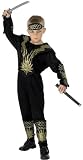 BOYS NINJA WARRIOR FANCY DRESS COSTUME/JUMPSUIT AGES YEARS 3/5 YR