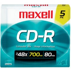 Click here to buy 80MIN 5PK CDR SLIM JEWEL CASE by Maxell.