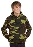 Code V Youth Camouflage Hooded Sweatshirt - GREEN WOODLAND - L