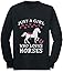 Just A Girl Who Loves Horses Horse Lover Gift Toddler/Kids Long Sleeve T-Shirt 4T Black