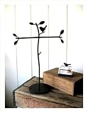Claudia- Necklace Stand Jewelry Display- 19 Inch with Bird, Branch, Leaves