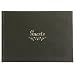 Leather Guest Book, Black, Hard Cover, Gold Edge Sheets, 9.5x7"