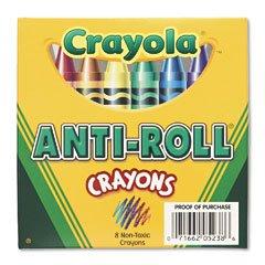 Anti-Roll Crayola Crayons (8 count)