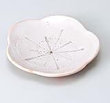 桜志野梅型銘々皿　5個組 【美濃焼　和皿】