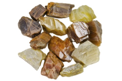 Hypnotic Gems Materials: 1 lb Large Transparent Moonstone 1"+ Stones from Asia - Rough Bulk Raw Natural Crystals for Cabbing, Tumbling, Lapidary, Polishing, Wire Wrapping, Wicca &amp; Reiki Healing