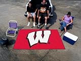 Univ of Wisconsin Script ULTI-MAT 5'x8' Floor Mat (Rug) - Wisconsin Badgers NCAA College Athletics