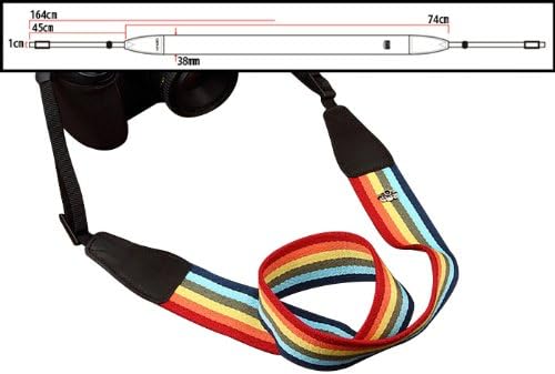 Colorful! Cotton/leather Universal Camera Shoulder Neck Strap 8257