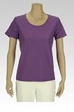 Petite Poly Spandex Jacquard Knit short sleeve Scoop Neck 23