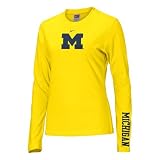 Nike Michigan Wolverines Maize Ladies Classic Logo Long Sleeve T-shirt