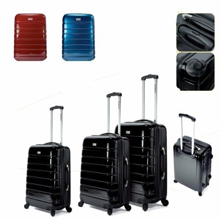 Benzi Travel Goods BOS 1342BLU Bossana Lightweight Suitcase Set - Blue