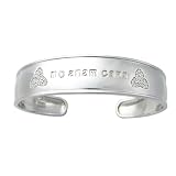 Sterling Silver Diamond Celtic "Mo Anam Cara" Bangle, 7" (1/5 cttw, J-K Color, I2-I3 Clarity)