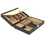 Wolf Designs Mens Brown Four Piece Pocket Watch Case #450651