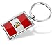 Keychain "Peru Flag" - Hand Made, Key chain ring